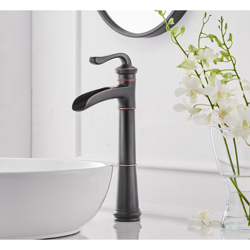 Single-Hole Single-handle Bathroom Faucet with Drain Assembly, Oil Rubbed Bronze