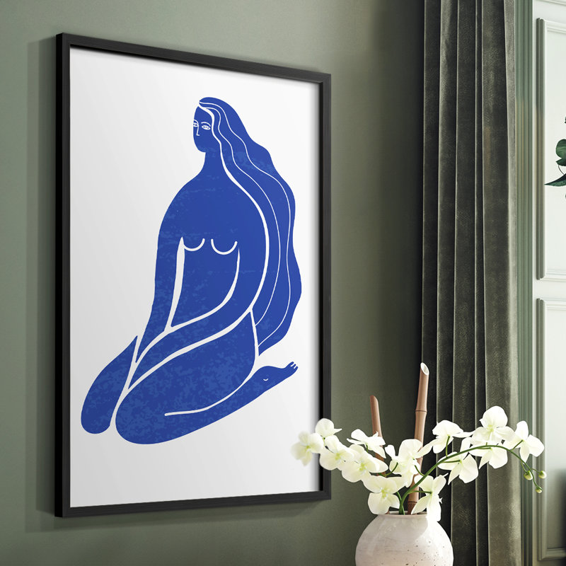 Matisse CIX, reproduction encadrée - bois massif, Noir, H 10 po x l 8 po