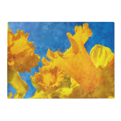 Yellow Daffodils Painting Chopping Board