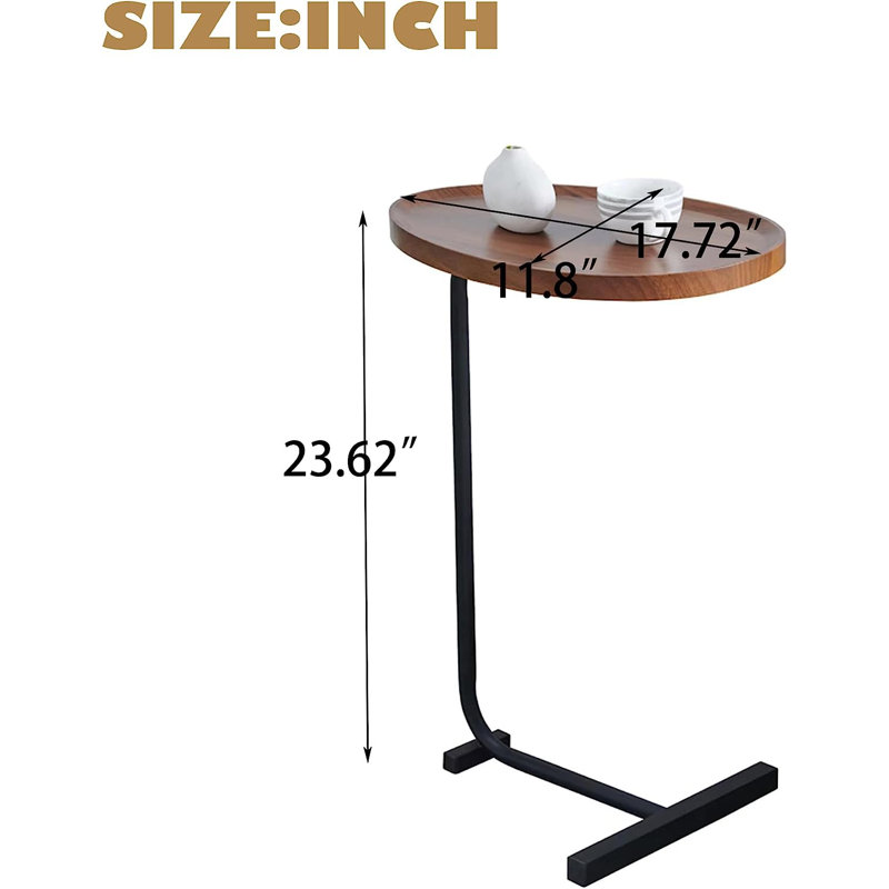 Table de bout Manijah, Brun, Noir, 1