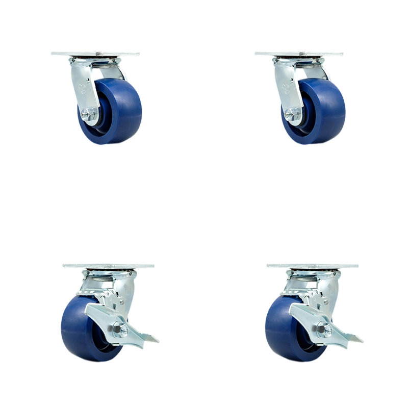 4 Piece Polyurethane Caster Set