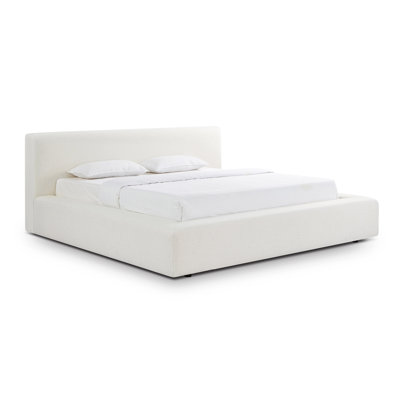 Meena Cream Upcycled Linen Storage Bed