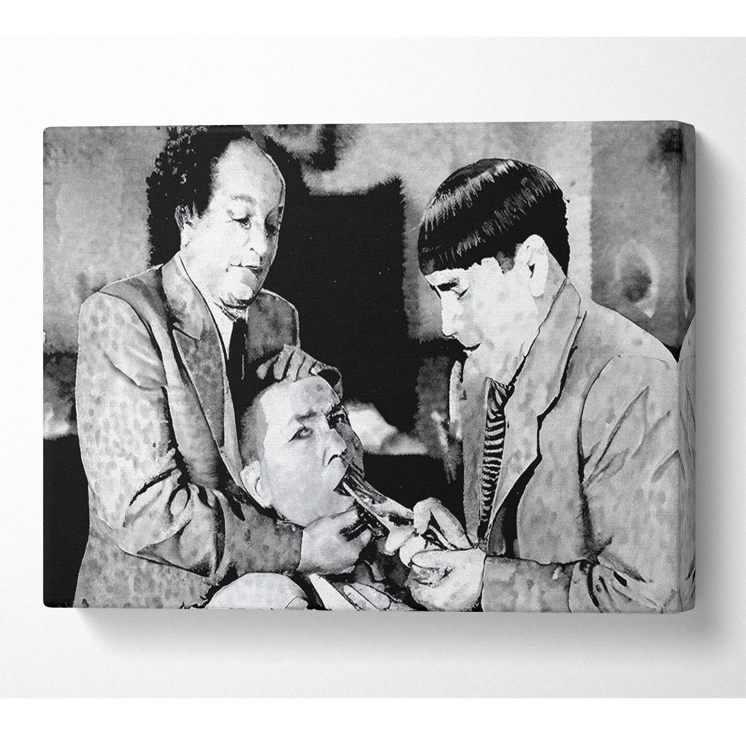 The Three Stooges Tooth Pull - Kunstdrucke auf Leinwand