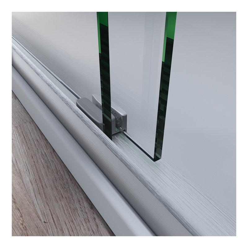 Sliding Glass Tub Door 56-60 in. W x 57 in. H, Semi Frameless Double Bathtub Door, Certified Thick Clear Clear Tempered Glass, 304 Stainless Steel Handles.