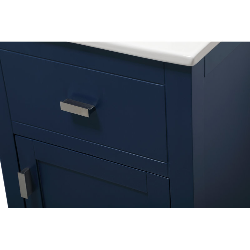 Ensemble de meuble-lavabo simple 16 po Alessandro, Bleu marine