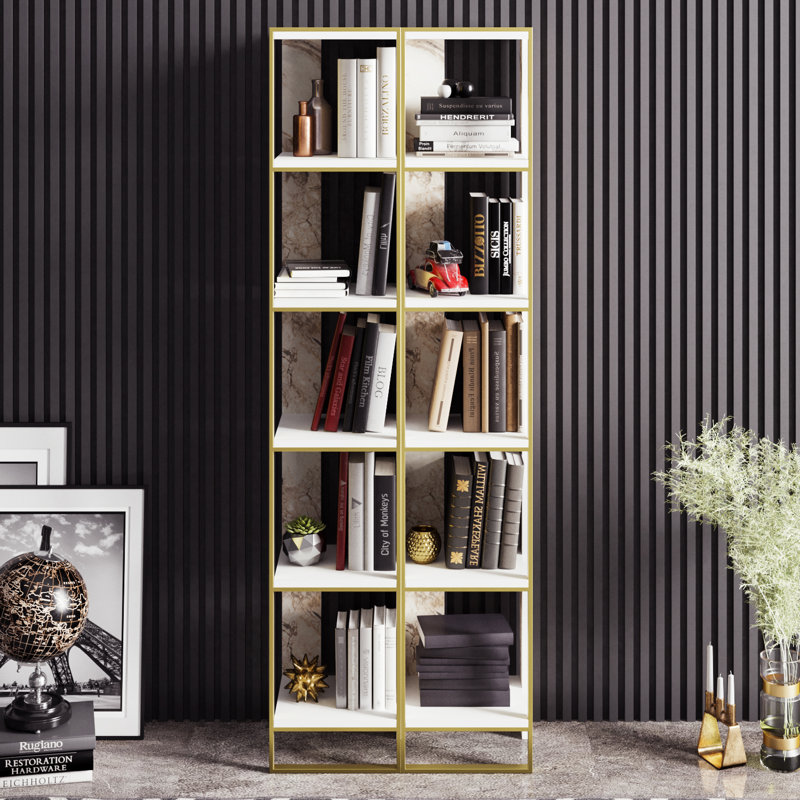 Polka 70'' H x 13'' W Standard Bookcase, White