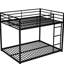 Lit superposé double en métal noir avec option de chambre sécuritaire, réduction du bruit-1568292412-1568292410