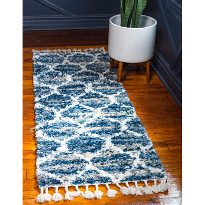 Tapis bleu Mitzy
