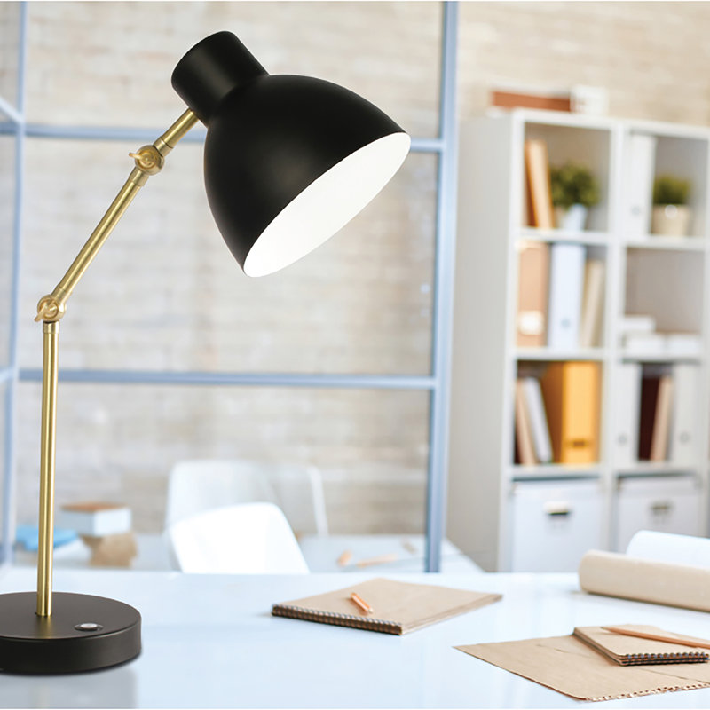 Lampe de bureau noire 22 po Wellness Series adapt