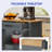 Tashala 45.3" W x 25.4" D Rectangular Manufactured Wood Kitchen Cart -1398604027