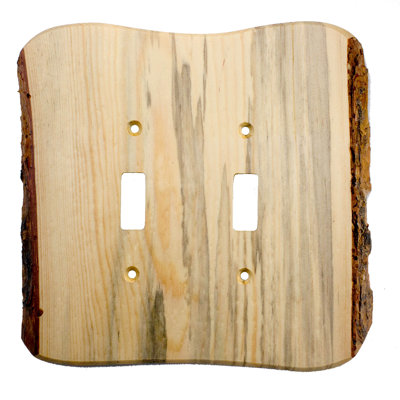 Rustic 2-Gang Toggle Light Switch Wall Plate