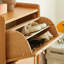 Rangement pour chaussures en bois massif Burlywood