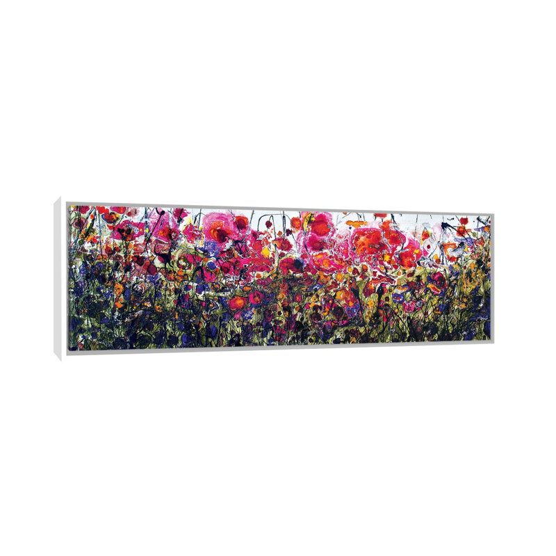 Italian Landscape X by Donatella Marraoni - Panoramic Print on Canvas, 30.48 cm H x 91.44 cm W, White Framed