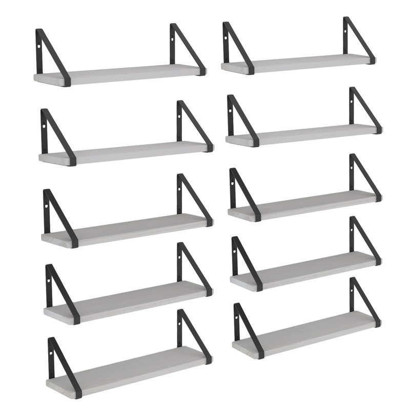 Floating Bookshelves for Wall Decor, Wooden Shelves for Living Room & Kitchen Decor, Special Finish Options, White