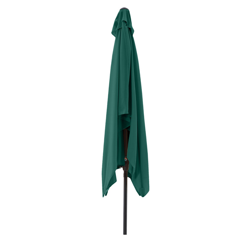 Parasol de patio rectangulaire - Parasol à manivelle 10 pi avec bouton-poussoir inclinable pour meubles d'extérieur, terrasse, jardin ou piscine par Pure Garden (vert forêt)