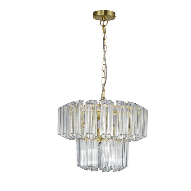 Akkie 4 - Light Crystal Chandelier, Satin Brass