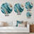 Blue Gold Half Circle Marble Abstract IV Abstract Wall Decor on Metal-88599566