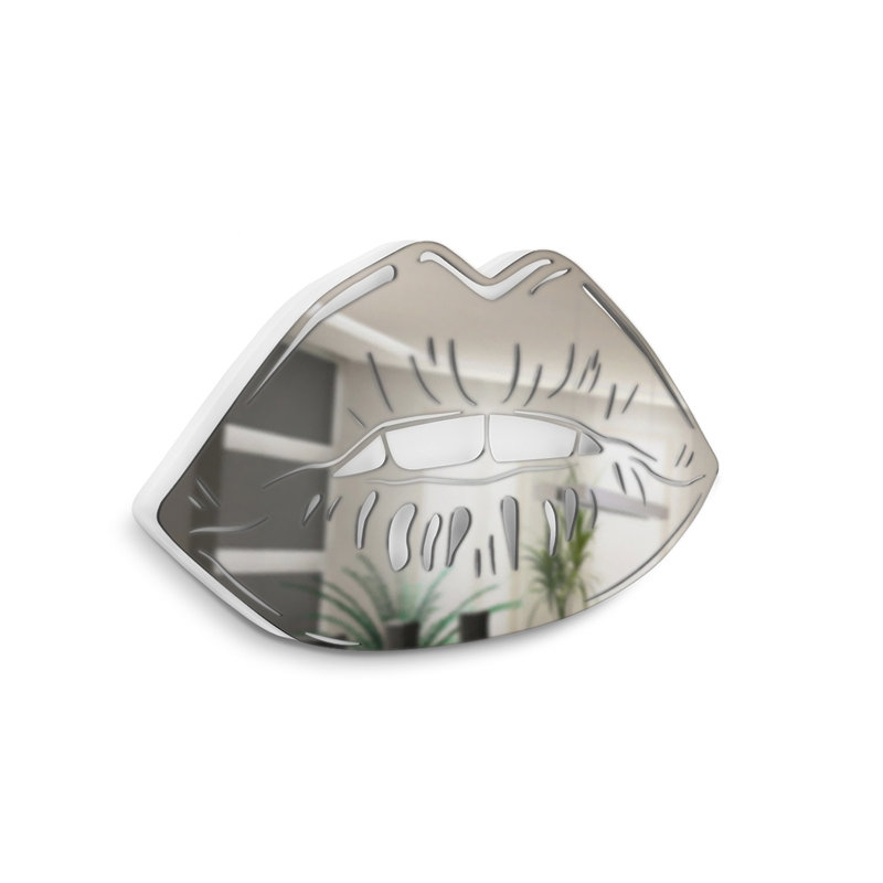 Lips Silhouette Wall Decor, 14" H x 26" W x 1" D, Mirrors