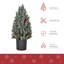 ? Décoration de Noël? Arbre de Noël artificiel miniature enneigé 18 po avec décoration de Noël et pommes de pin