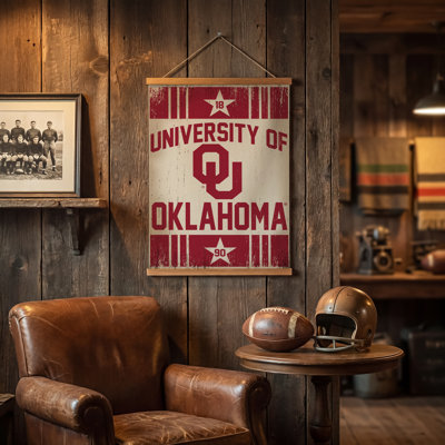 University of Oklahoma 24in x 36in Canvas Wall Tapestry & Hanger