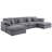 155.7" W 6-Piece Modular Chenille Sectional-350313747