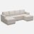 Rafael 4-Seater Modular Sofa Couch Upholstered Storage Sectional Sofa-340759056