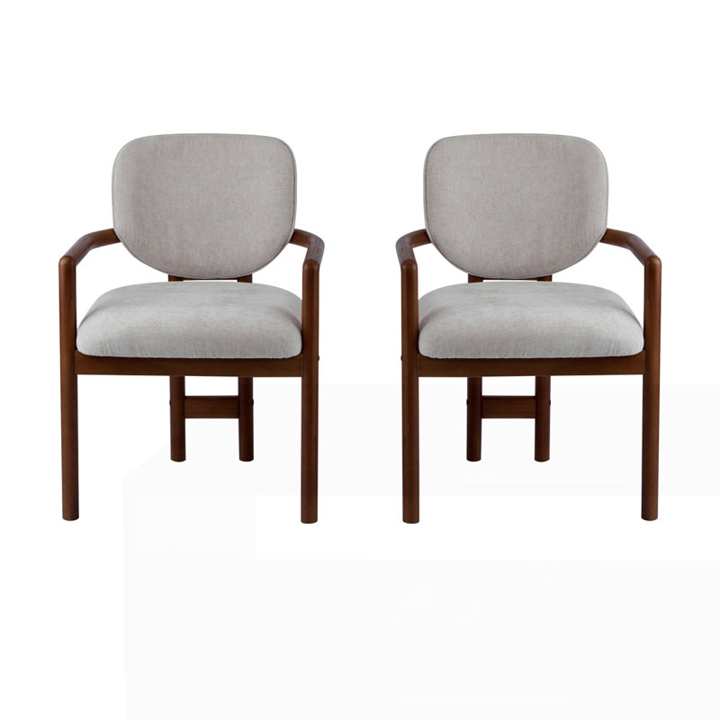 Ensemble de 2 chaises avec accoudoirs rembourrés