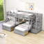 Lit superposé simple au-dessus de 7 tiroirs Evelean-1574878956