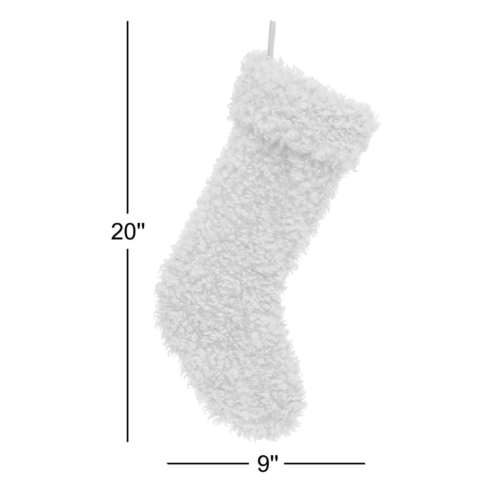 Sherpa Fabric Stocking, Brown