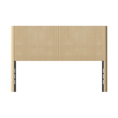 Modern Farmhouse Queen Size Headboard with Arched Design - Oak Vertical Grain Vintage Style Wooden Headboard for Bedroom