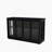 Kitchen Storage Stand Cupboard With Glass Door-Black