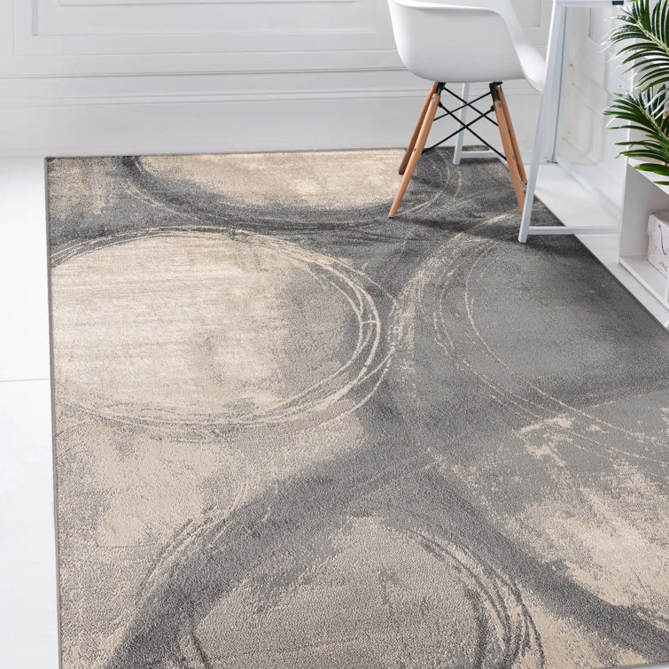 Luxe Weavers Howell Collection Abstract Grey  Area Rug…