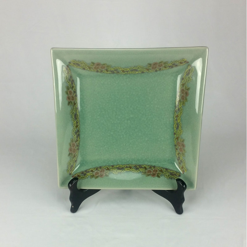 Assiette décorative celadon Hiltz