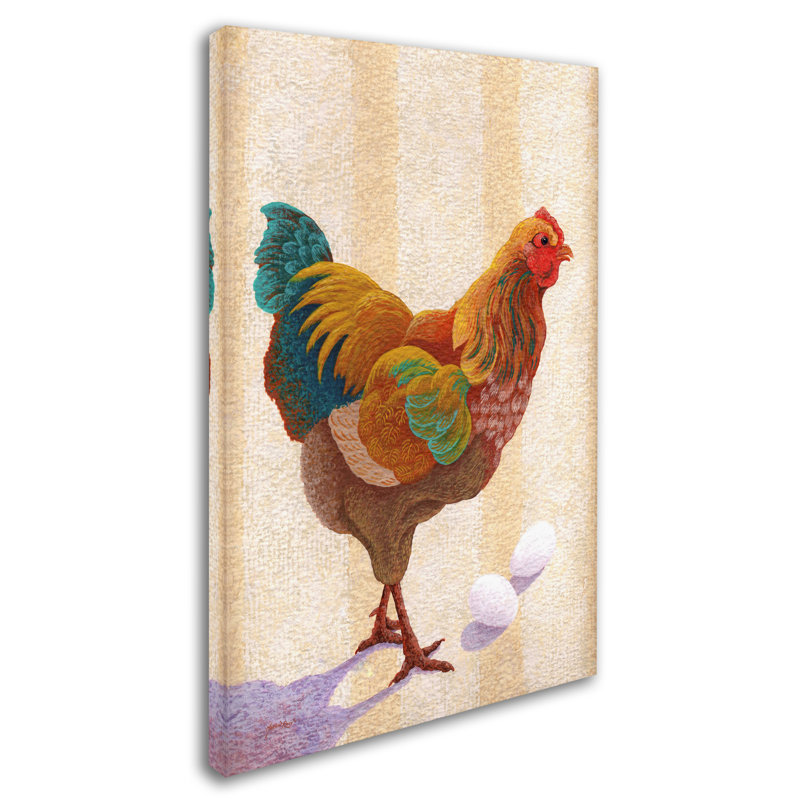 «Hen Color Reprodo» par Kucera, impression sur toile tendue, H 19 po x l 12 po