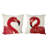 Embroidered Reversible Throw Pillow