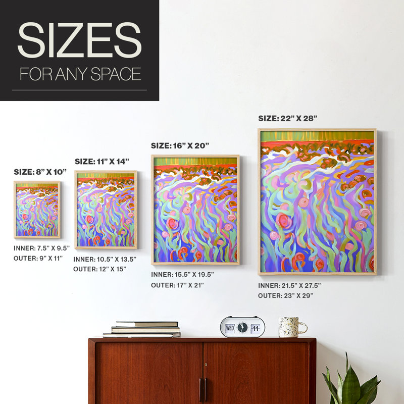 Reproduction encadrée ABSTRACT Series DCCIV - bois massif, H 30 po x l 24 po