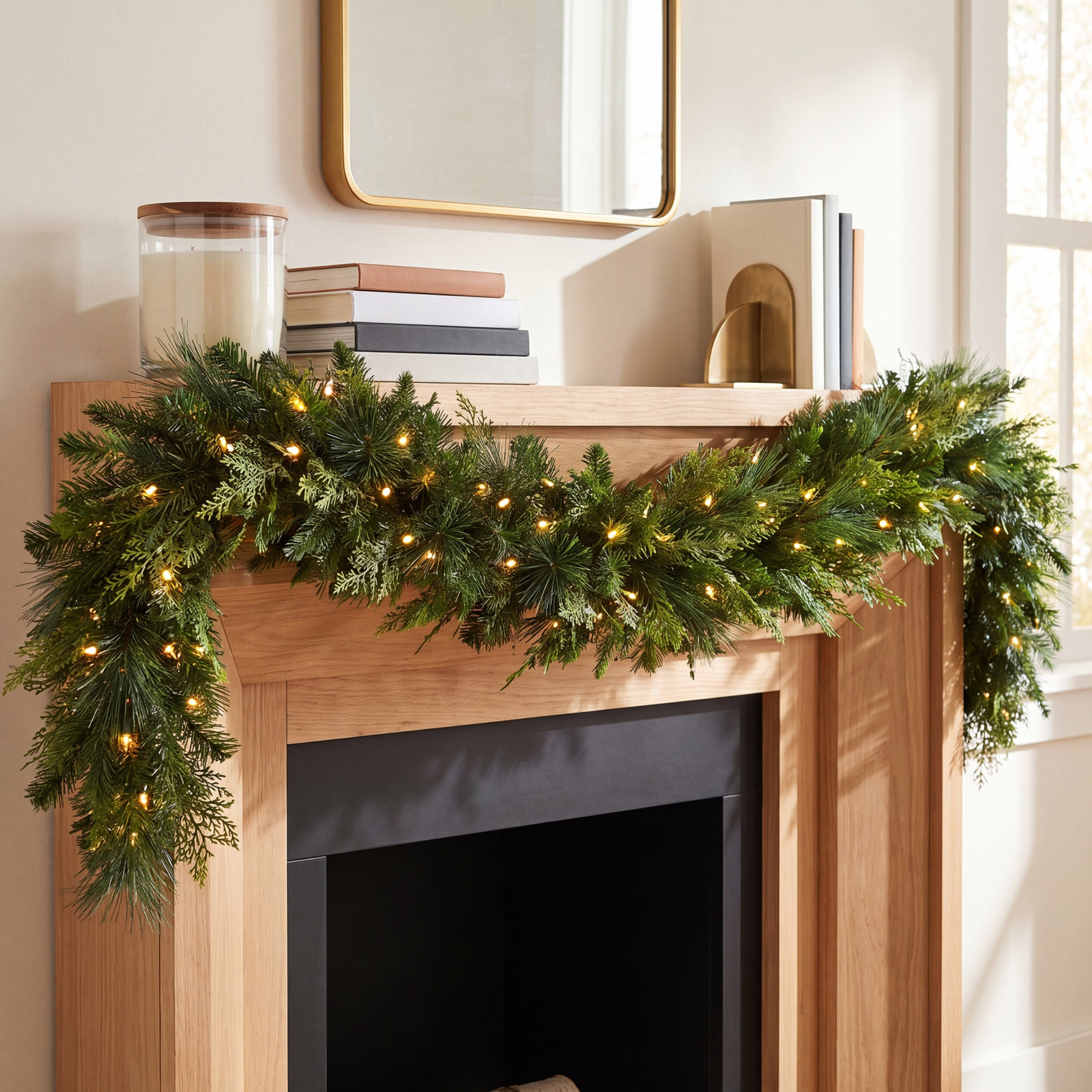 108" Pre-Lit Christmas Garland