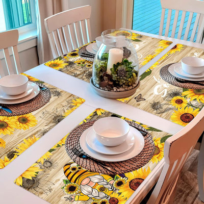 Ensemble de 6 napperons en plastique Sunflower
