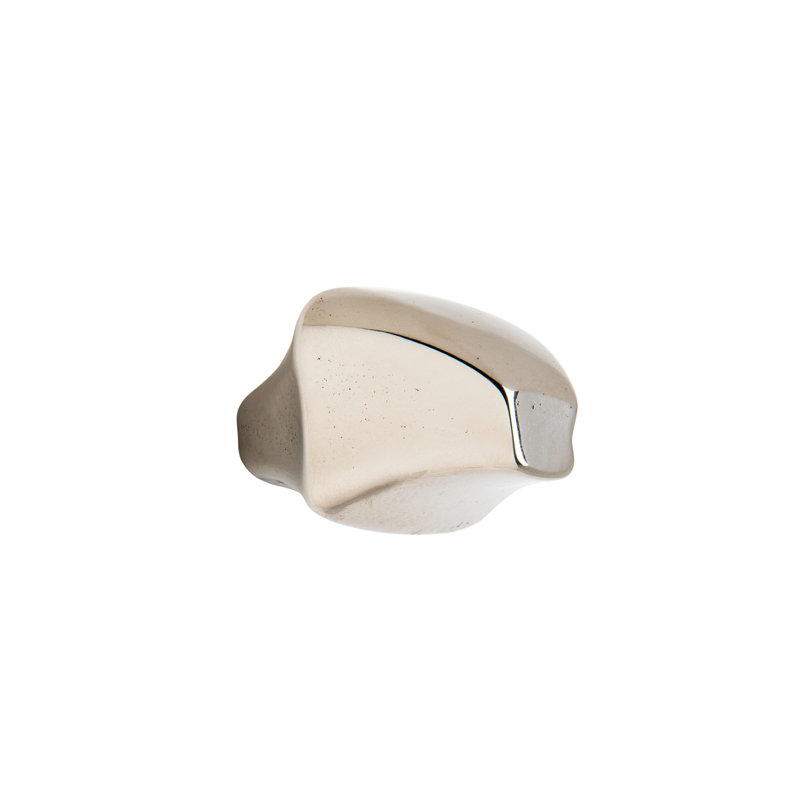 Oasis Bronze Novelty Knob, White Bronze Brushed