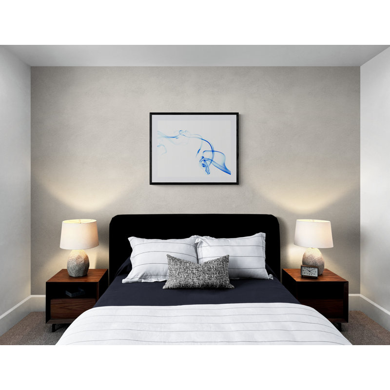 Blue Smoke Print by Scott Norris, Black Framed Paper, 25.25" H x 31.25" W