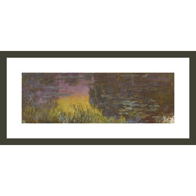 Les Nymphéas - soleil couchant par Claude Monet - impression giclée encadrée