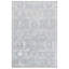 Tapis abstrait en viscose / coton / laine noué à la main Haj Jalili bleu clair / beige-55844838