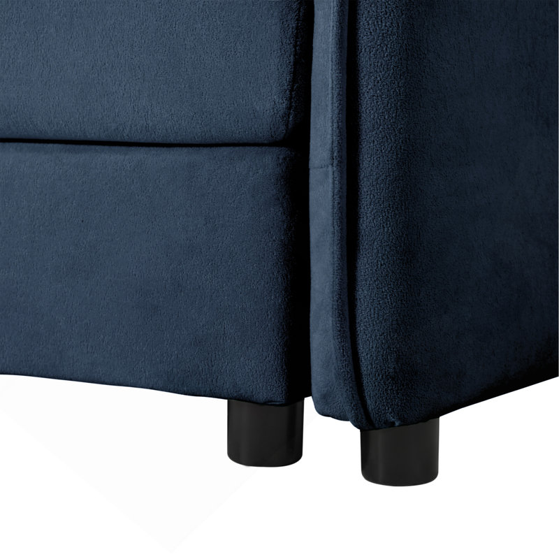 Comfortable Oversized Sofa Chair With Versatile Modules For Various Rooms, Blue Chenille