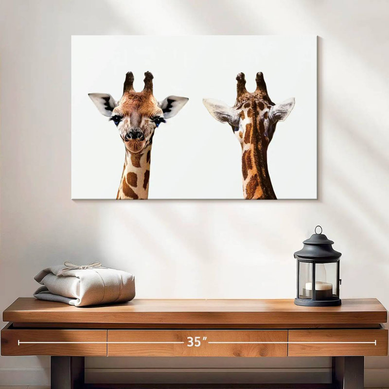 Giraffe Front And Back Portrait, 16" H x 24" W