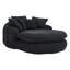 Canapé surdimensionné ovale rembourré à billes, canapé paresseux avec 3 grands coussins et 2 petits coussins, dossier enveloppant pour adultes, canapé à billes en chenille-282140265