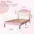 Upholstered Bed Frame with LED Lights & Fabric Headboard for Bedroom-480423601-480423599