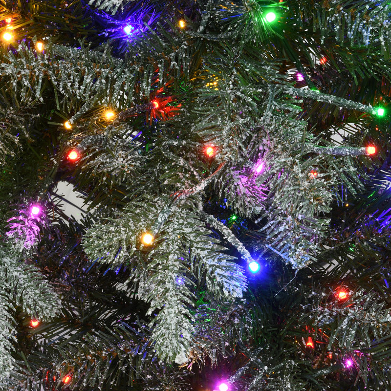 6.5 Ft. Snowy Morgan Spruce Slim Tree With Dual Color® LED Cosmic Lights®