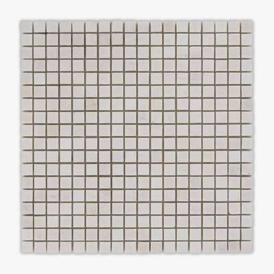 Thassos White Polished 5/8x5/8 Square Marble Mosaic