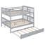 Lit superposé double avec lit gigogne simple et échelle-524862268