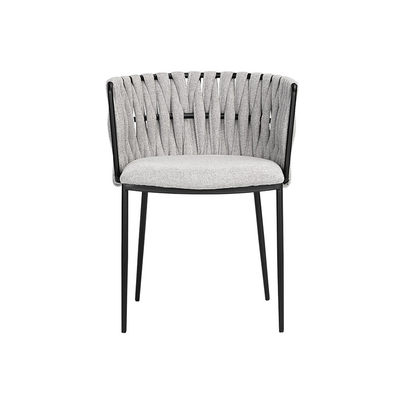 Chaise avec accoudoirs en métal la Mott, Gris pale